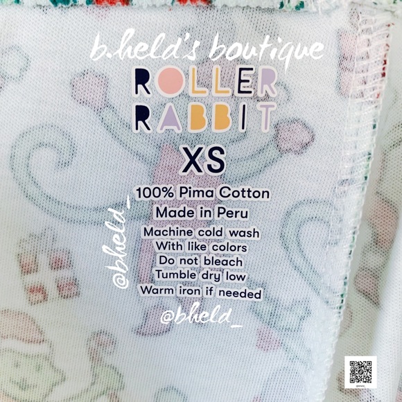 Roller Rabbit Monkey Mas Pajamas in Mint Green Size X-Small (XS) Brand New NWT - Picture 11 of 16